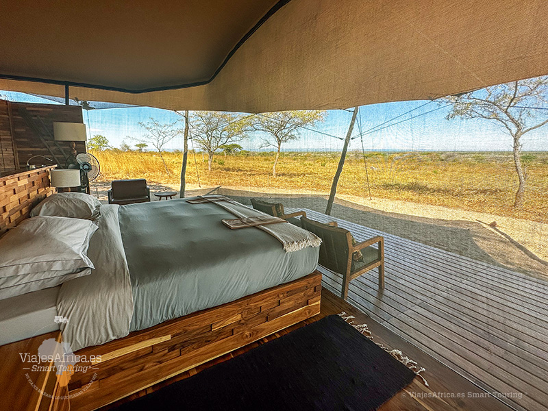 Lodge con vistas panorámicas en el safari de Tanzania