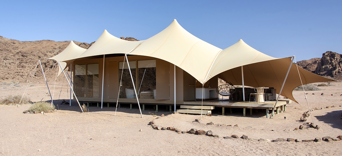 Hotel tipo Glamping en la costa de los esqueletos, safari glam camp.