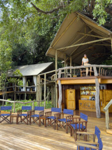 Observando la temporada verde en Botswana desde la terraza de un alojamiento boutique en el Delta del Okavango