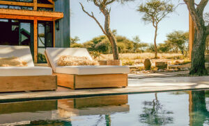 Alojamiento en la reserva privada de Otjiwa, centro-norte de Namibia