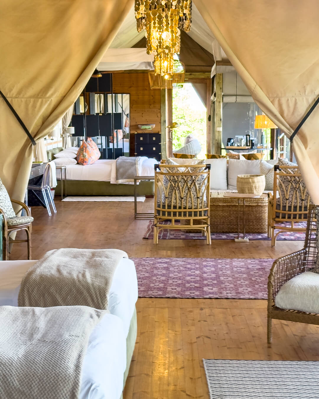 Habitación familiar en Botswana preparada para un safari con niños en África